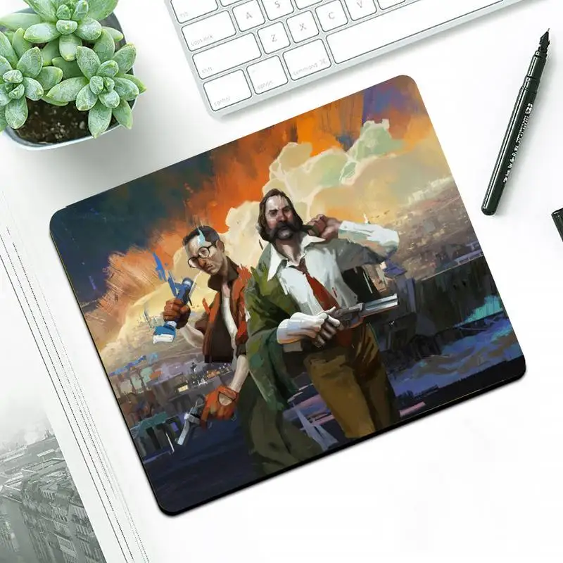 Disco Elysium DIY Design Pattern Game mousepad Small Pads Rubber Mouse Mat MousePad Desk Gaming Mousepad Cup Mat