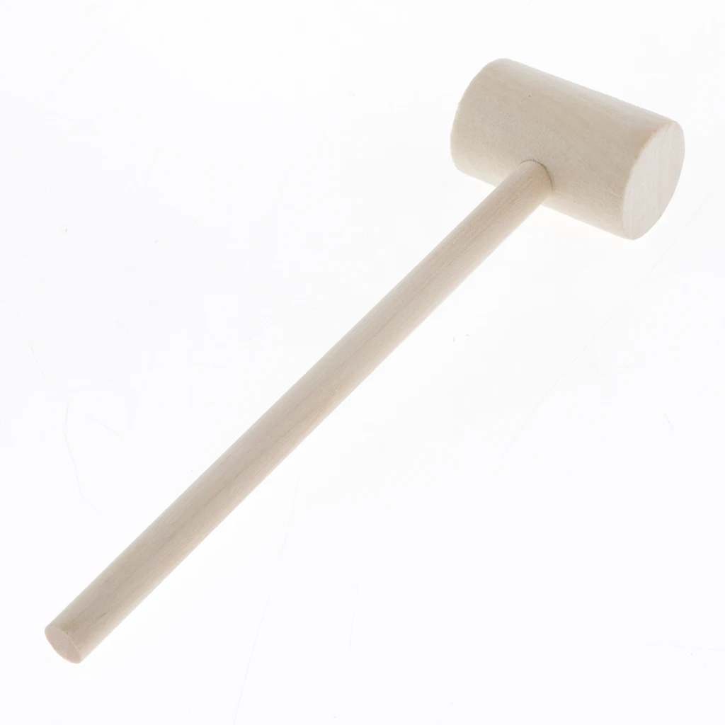 10pcs Leather Wooden Hammer Toy Crab Lobster Mallet Beating Gavel for Kid