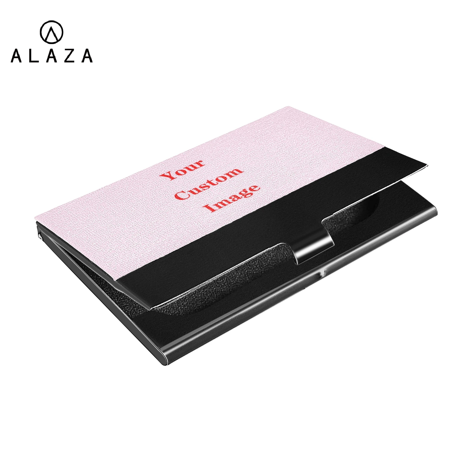 Custom Pattern LOGO Creative Business Card Case Stainless Steel Metal Lid Credit Card Luxury Business Holder Card Metal Wallet