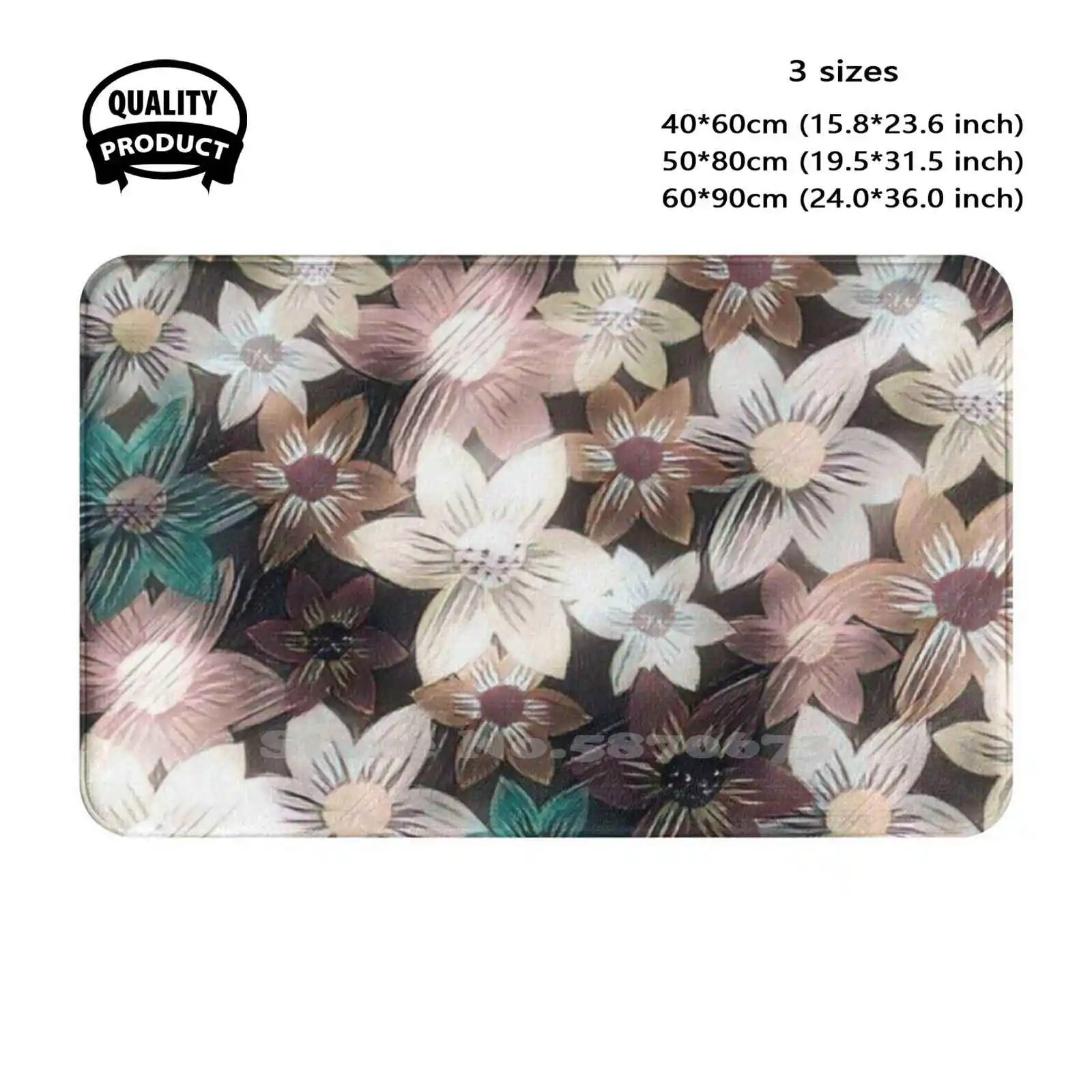 Shining Pimpernel Flowers Pattern. Pretty Floral Design! Soft Cushion Home Carpet Door Mat Car Rug Shining Pimpernel Dazzling