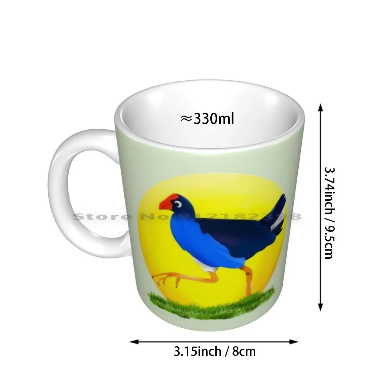 Pukeko New Zealand Bird Ceramic Mugs Coffee Cups Milk Tea Mug Swamp Hen Bird Birds New Zealand Australia Native Bird Endemic