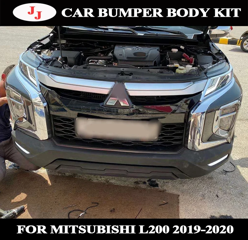 

Front bumper body kit fit for Mitsubishi L200 2019 2020 painting style 2015-2018 update 2020