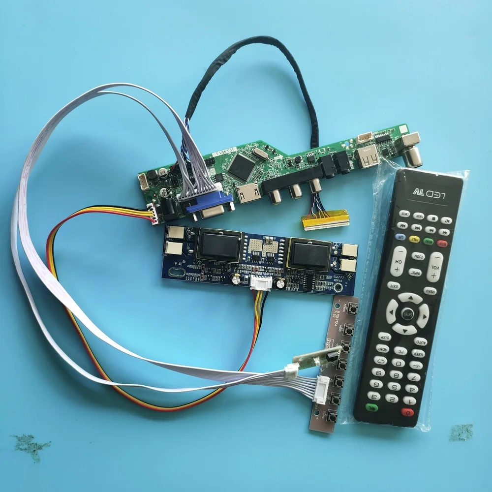 Комплект для T215DW01 V.0/V.A 1920x1080 VGA AV TV LVDS Плата контроллера HDMI USB Audio 4 лампы Дистанционный экран 30-контактная панель