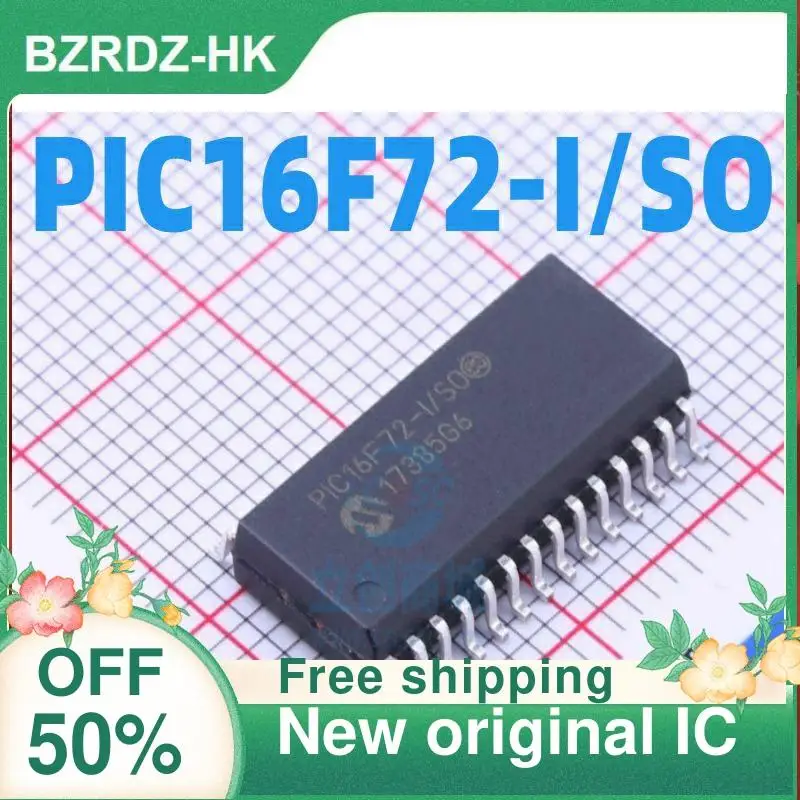 10PCS PIC16F72 PIC16F72-I/SO SOP-28 8-bit flash microcontroller New original IC