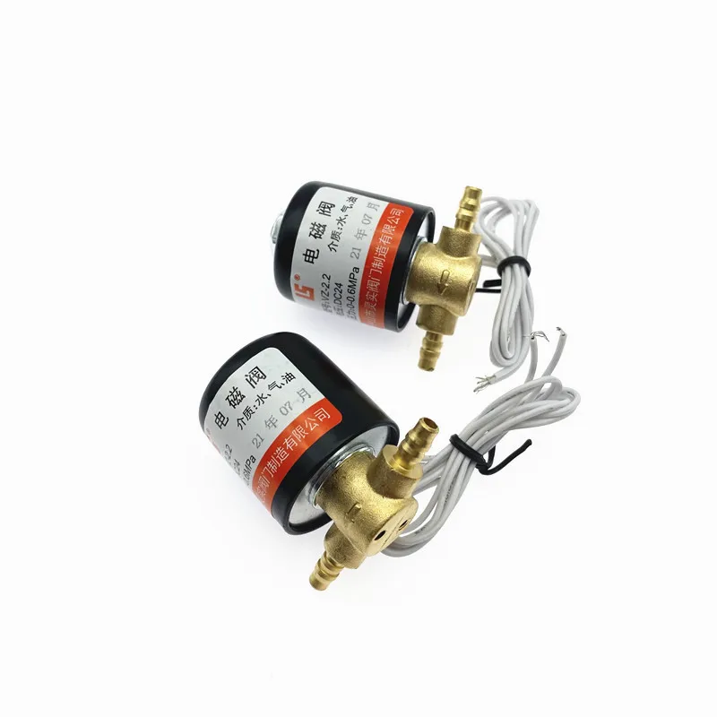 2Pcs ทันตกรรม DC24V วาล์ว Solenoid ไฟฟ้าทันตกรรมห้องปฏิบัติการ