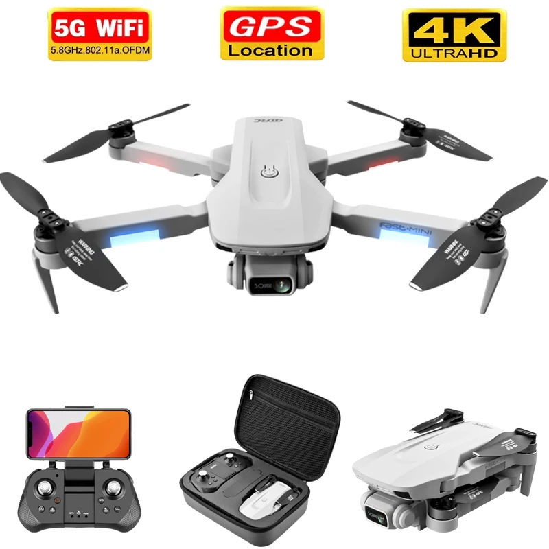 

F8 2021 New GPS Drone 4k/6k HD Camera profession WiFi fpv Drone Brushless Motor Gray Foldable Quadcopter RC Dron Toys