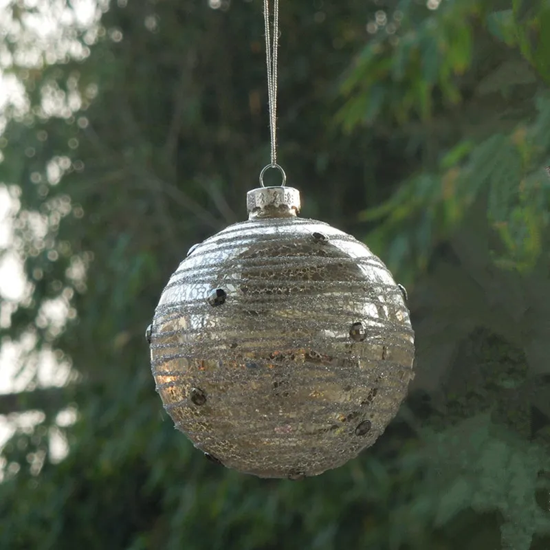 16pcs/pack Diameter=8cm Glass Globe Pendant School Window Wedding Decoration Christmas Day Tree Hanging Ornament