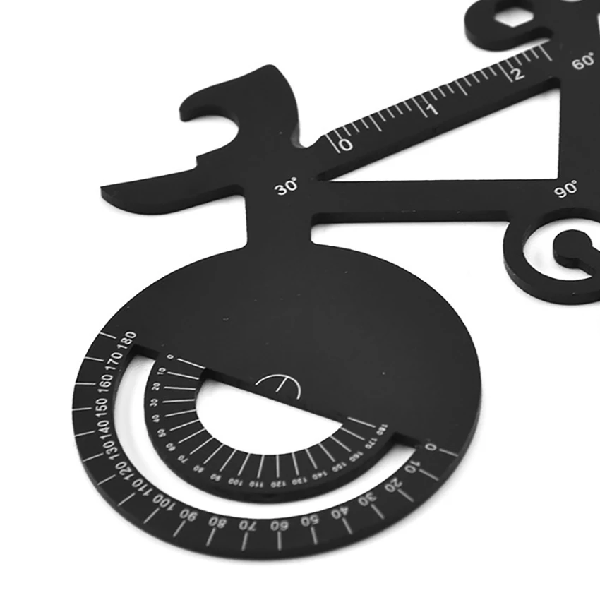 7 in 1 Pocket EDC Bicycle Shape Multitool Card apribottiglie chiave strumento di riparazione per esterni regali creativi per uomo, nero