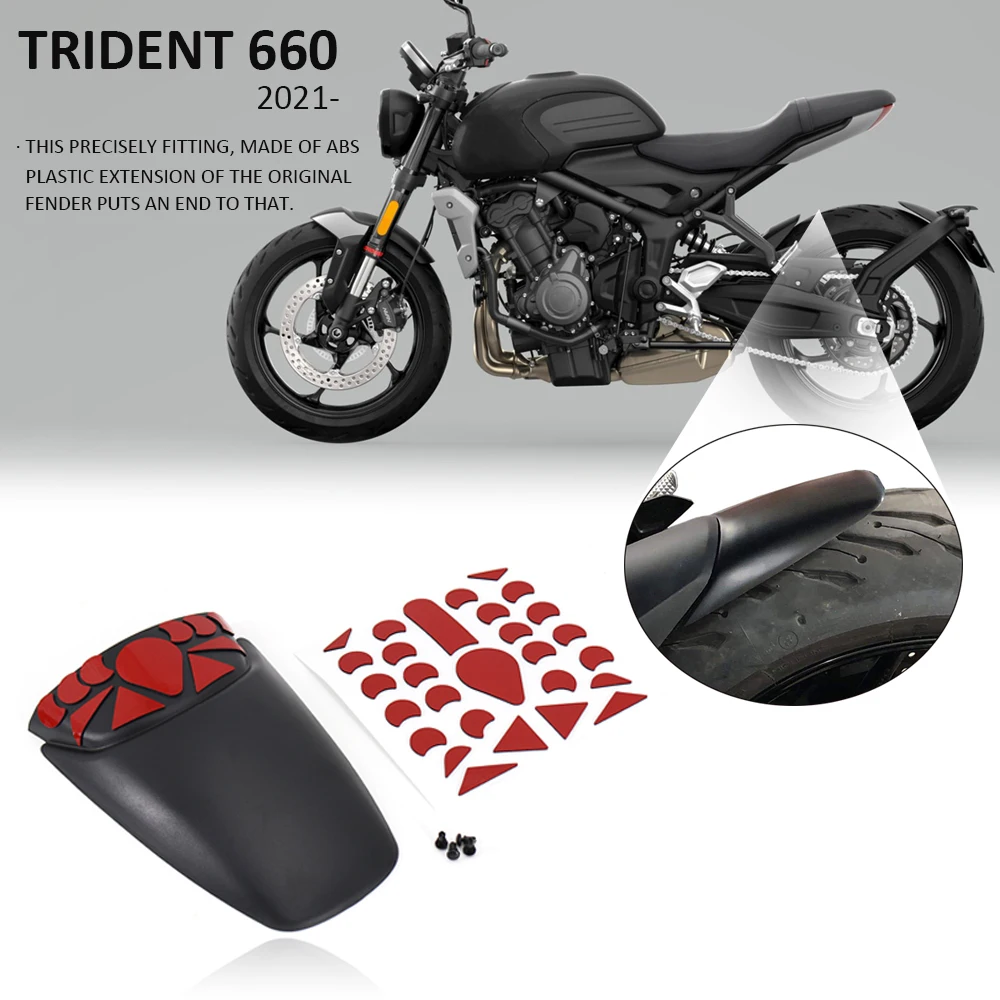 2021 Rear Fender NEW Motorcycle Extender Mudguard Extension Splash Guard Tire Hugger For Trident 660 Trident660