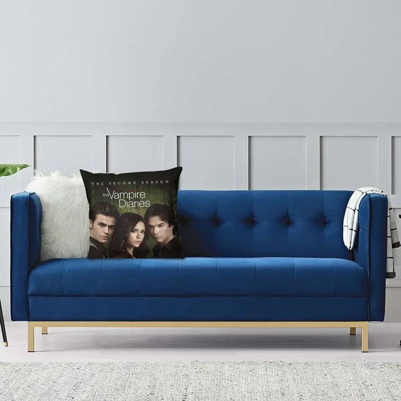 The Vampire Diaries Cushion Cover 3D Double-sided Print Horror TV Show Throw Pillow Case for Car Custom Pillowcover Home Decor