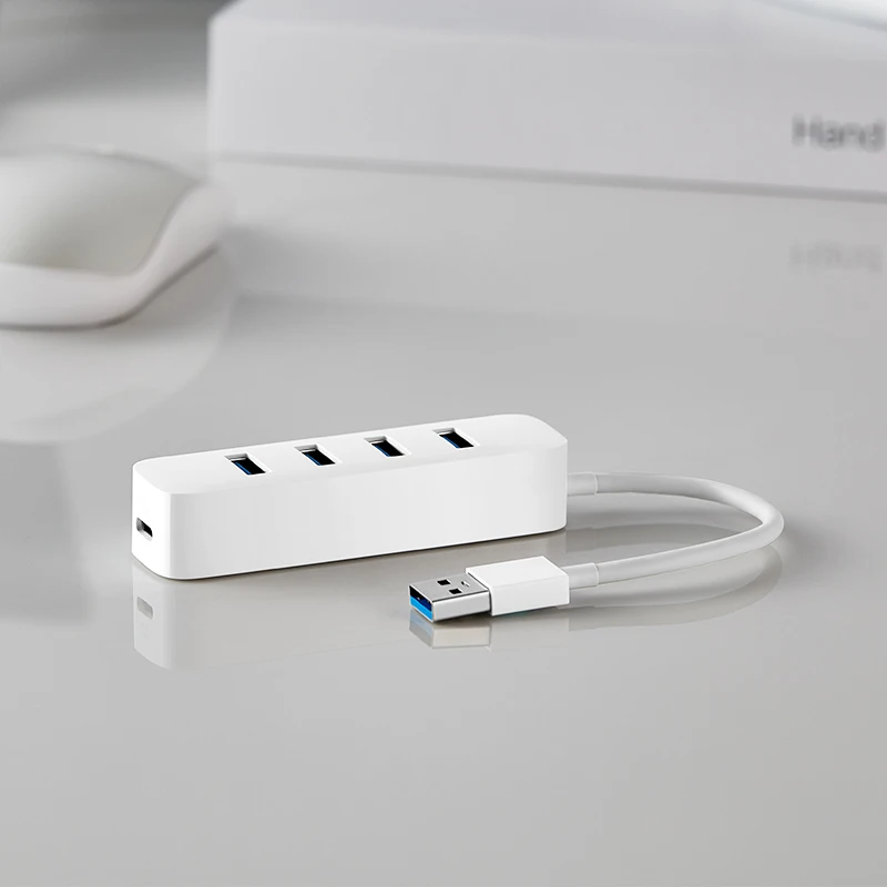 4 порта USB 3,0 Mijia Hub с подставкой для источника питания