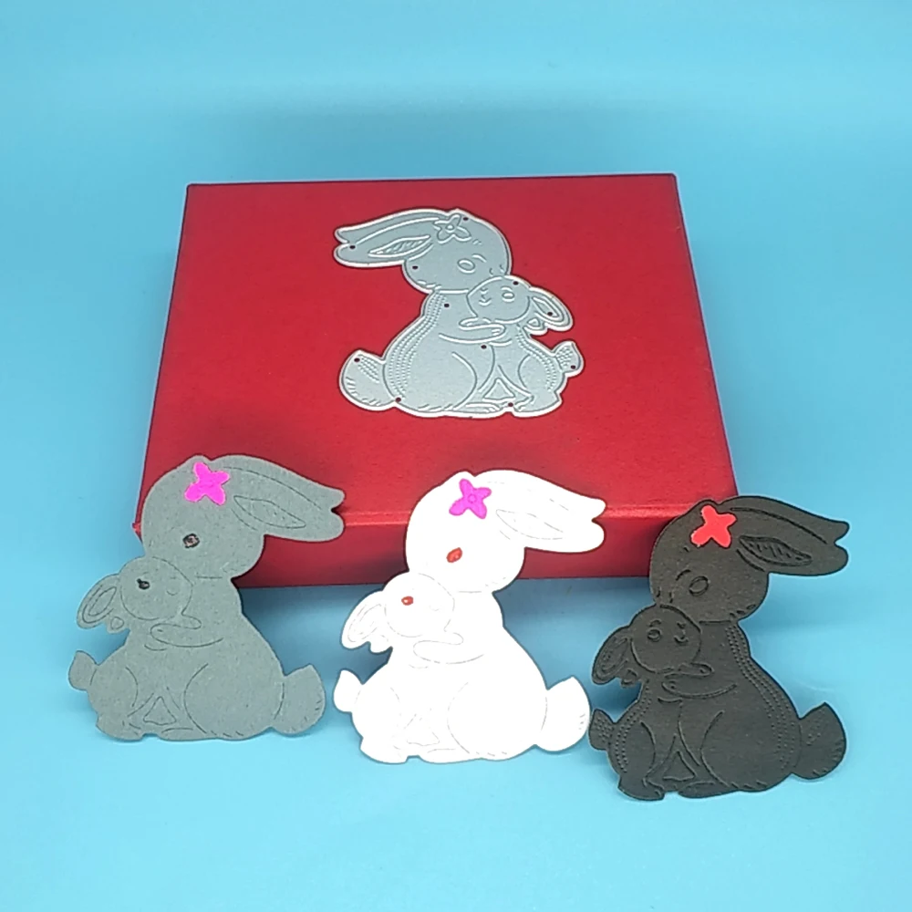 beautiful easter bunny cutting dies, scrapbook card making, embossed background, photo album handmade artwork