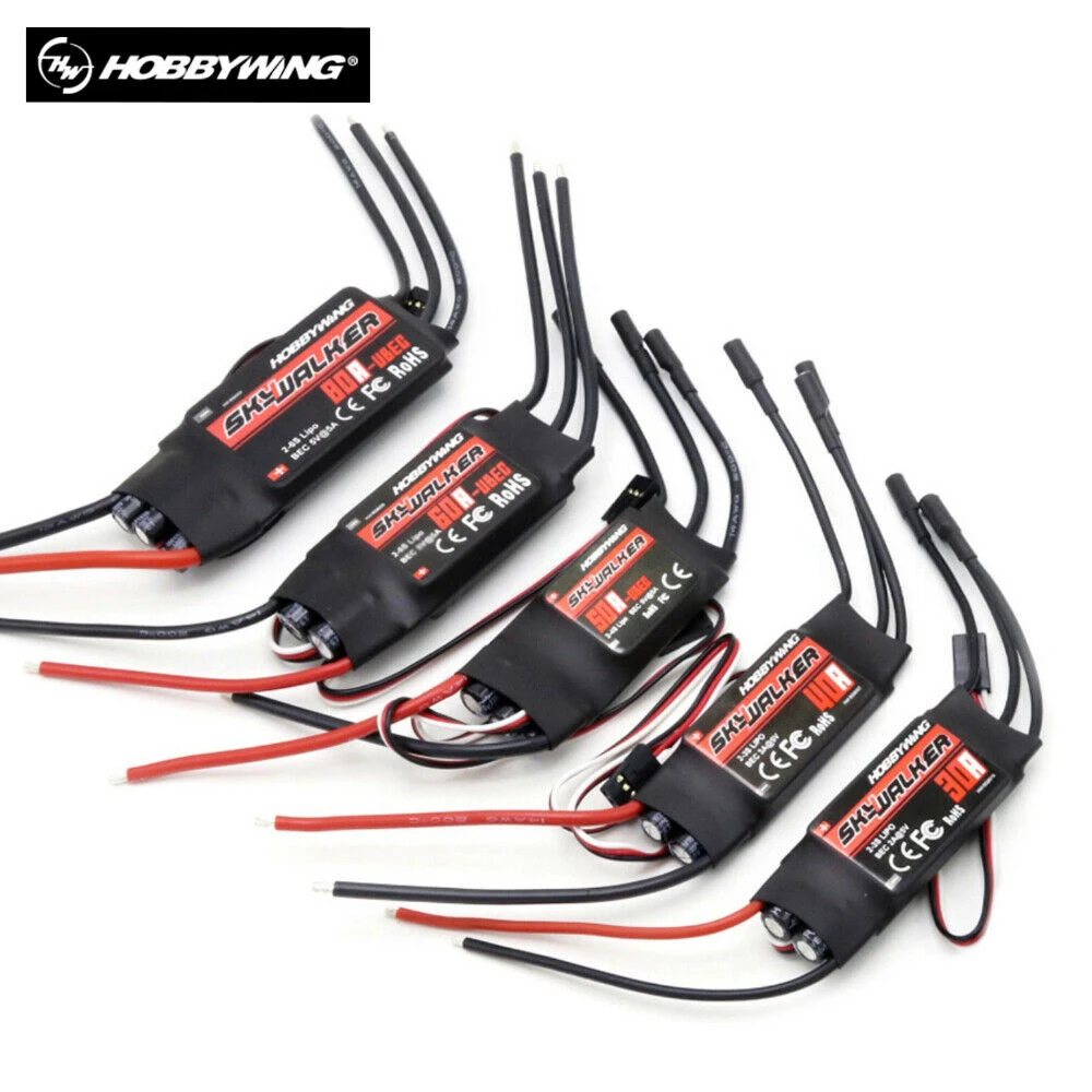 Old Vesion Hobbywing SKYWALKER ESC 15A/20A/30A/40A/50A/60A/80A Build in bec UBEC Brushless  RC heliCopter airplane Quadcopter