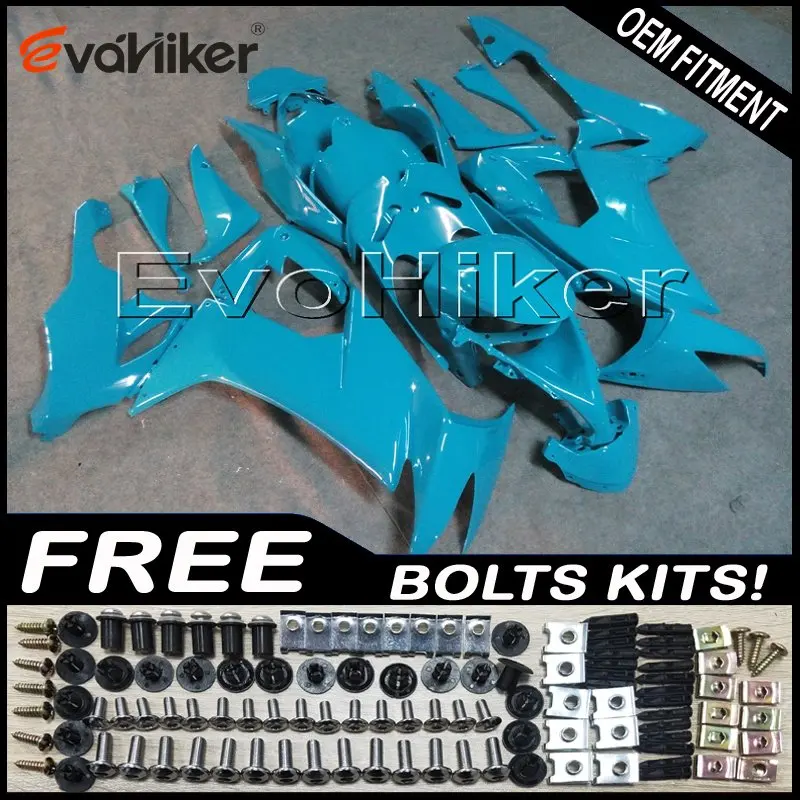 

Custom motorcycle fairing for ZX-10R 2008 2009 2010 ZX10R 08 09 10 ABS motor panels Body Kit light blue+gifts