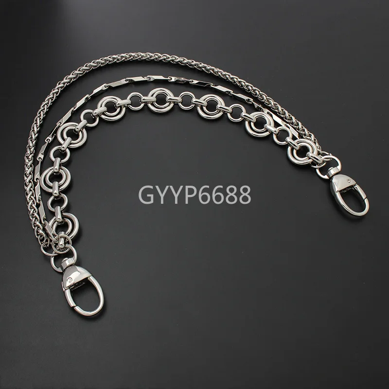 1-5pcs 36cm length silver color Iron and alloy meterial new products bag chains with snap hooks for diy leather bag purse parts