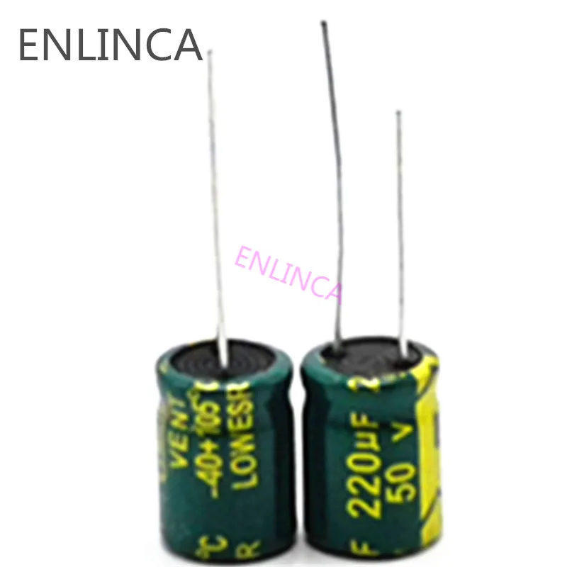 

20pcs/lot P45 high frequency low impedance 50V 220UF aluminum electrolytic capacitor size 8*12 220UF 20%