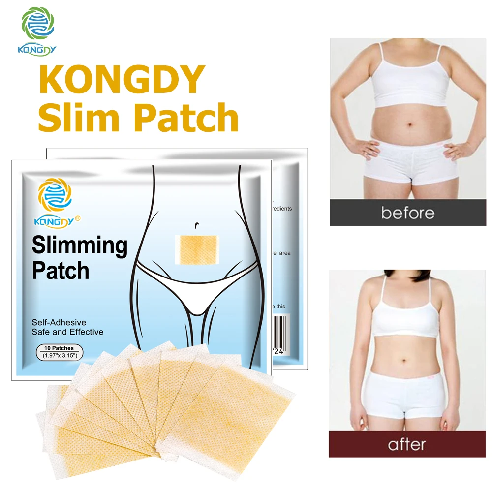 KONGDY Natural Slimming Stick 100 Pieces=10 Bags Slimming Navel Sticker Slim Patch Weight Loss Burning Anti Cellulite Fat Patch