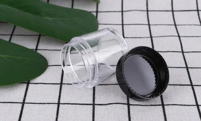 10ML G Clear Plastic Pot Jar Refillable Cosmetic Container Botttle For Eyshadow Makeup Nail Powder Sample