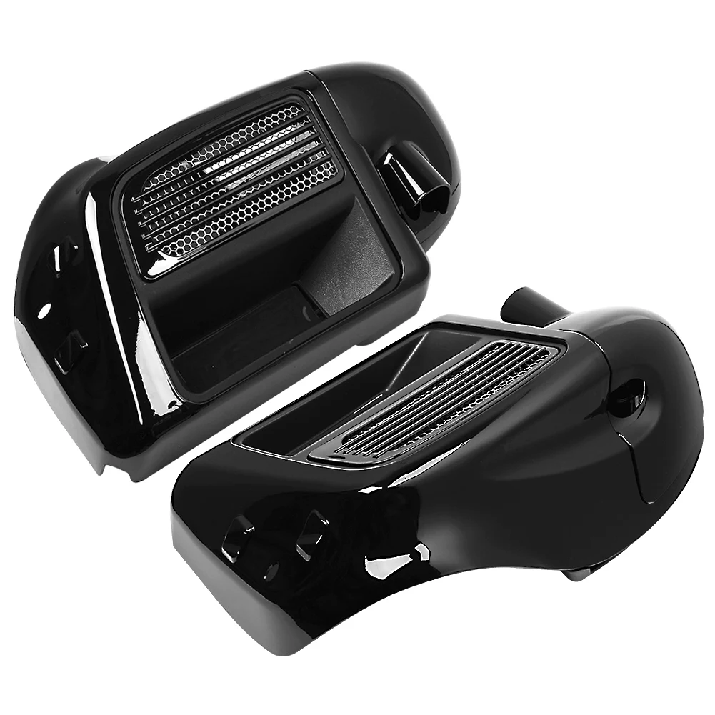 

Motorcycle Light Black Lower Vented Leg Fairing Glove Box For Harley Water-Cooled Touring Road King Street Glide 2014-2021