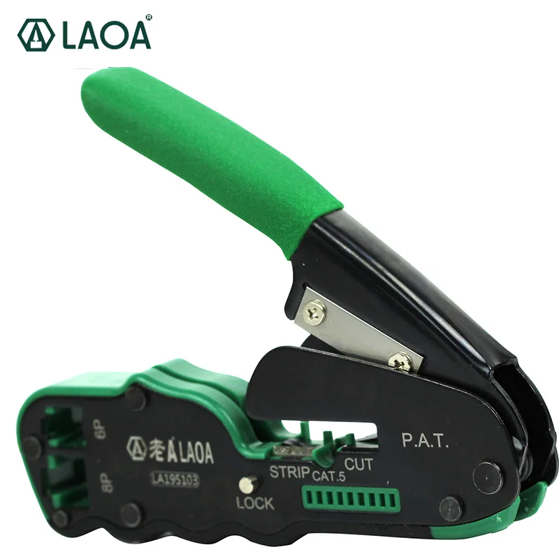 Laoa Alicate de Friso Crimper Ferramentas de Rede Cabo Stripper Cortador de Fio Alicate de Corte Terminal Crimpagem Ferramenta Portátil