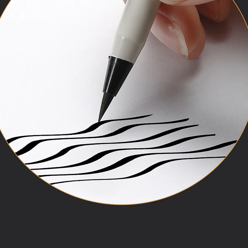 1 Pcs Multifunction Brush Pen Calligraphy Pen Markers Art Writing Office School Supplies Stationery Student Hook line pen