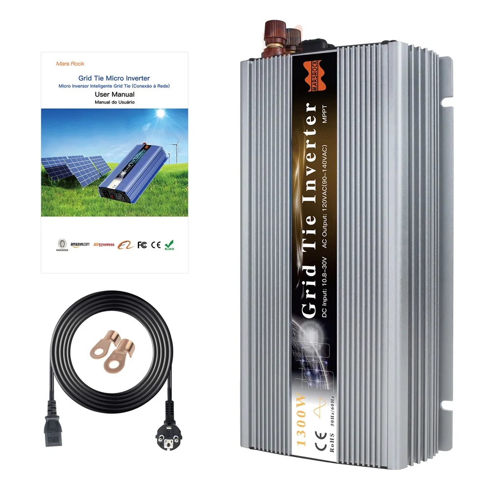 inversor solar grid tie de 1300w entrada 18v 30v 36v dc max 1500w energia solar ou eolica funcao mppt de alta qualidade 01