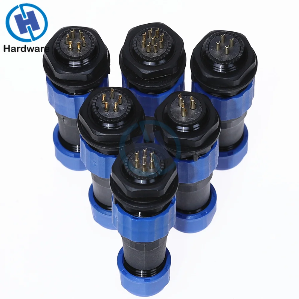 Waterproof Connector Male Plug And Female Socket 2/3/4/5/6/7/8/9 Pin Panel Mount Wire Cable Connector Aviation Plug SP16 SD16