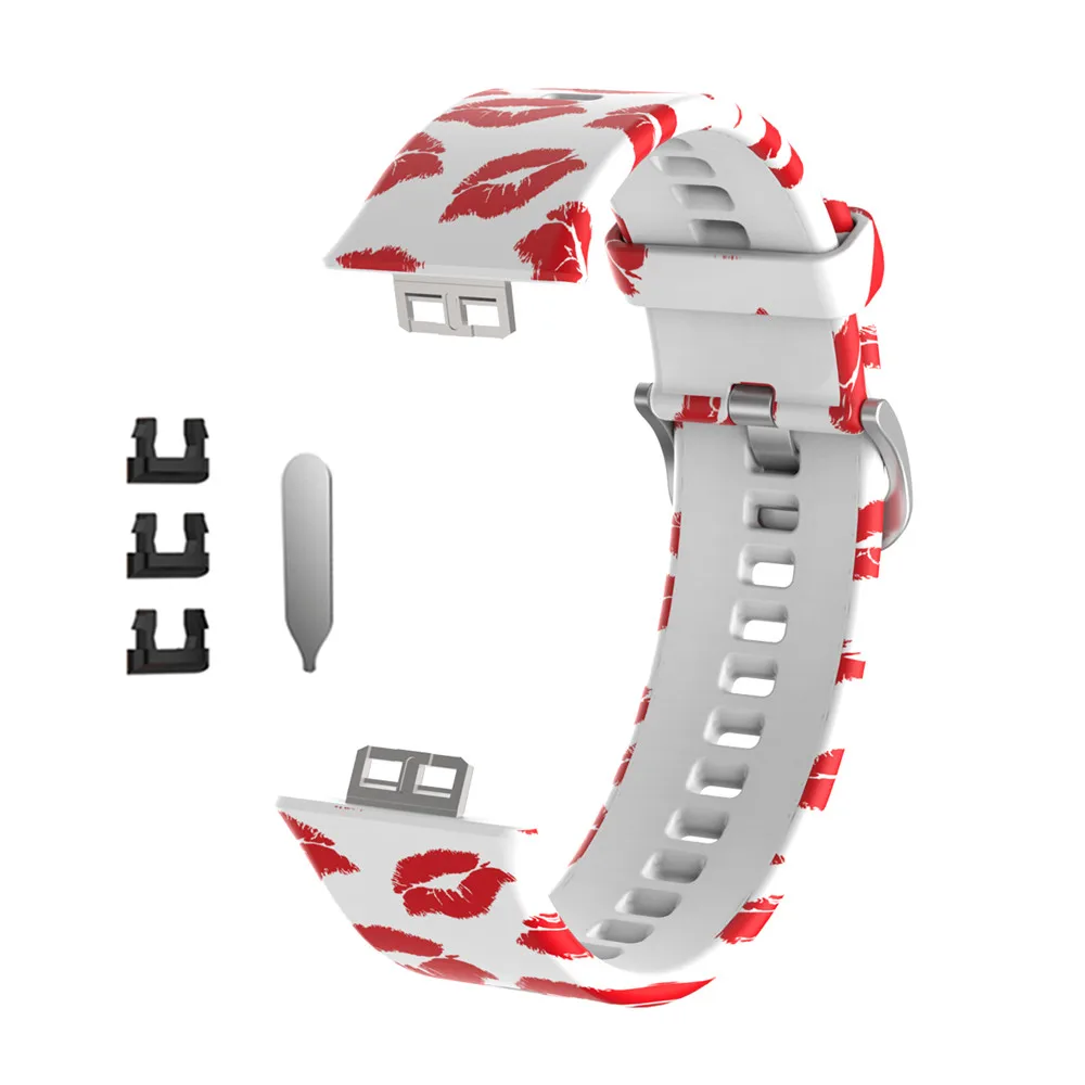 Dây Silicone Cho Đồng Hồ Huawei Watch Phù Hợp Với Đồng Hồ Thông Minh Smartwatch Dây Khóa Thép Không Gỉ Công Cụ Và Khóa Vòng Tay Correa Dây Đeo Dây Đeo Tay