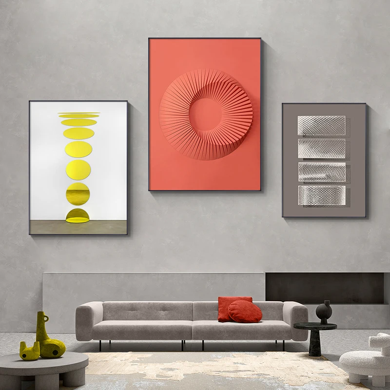 Modern Minimalist Style Geometry Abstract Wall Art Canvas Painting Nordic Posters And Prints Wall Pictures For Living Room Decor