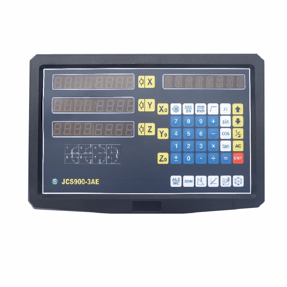 New 3 Axis digital readout JCS900-3AE with 5um TTL NTS-M linear scale 100-1020mm 5micron linear encoder complete dro kits