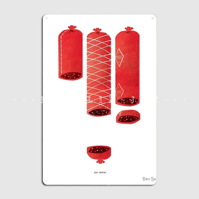 Salami Poster Metal Plaque Cinema Garage Party Designing Garage Decoration Tin Sign Posters