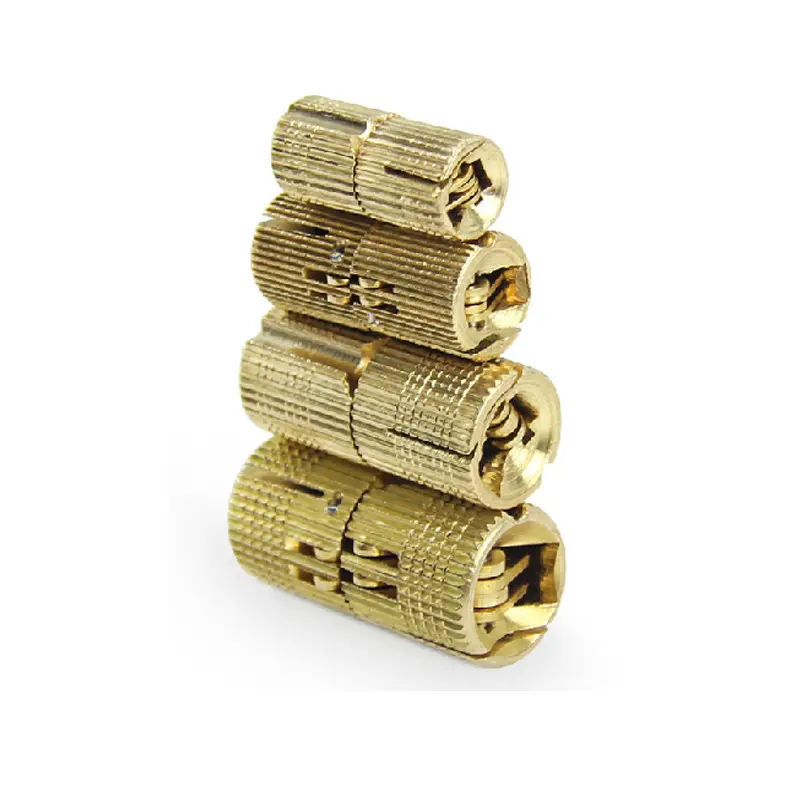 4PCS 8mm-16mm Copper Barrel Hinges Cylindrical Hidden Cabinet Concealed Invisible Brass Door Hinges For Furniture Hardware - Image 4