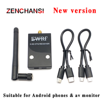 EWRF New Version Ready To Use 5.8G 48CH 720*480 FPV UVC Receiver Video Downlink OTG VR Android Phone for FPV AV Monitor