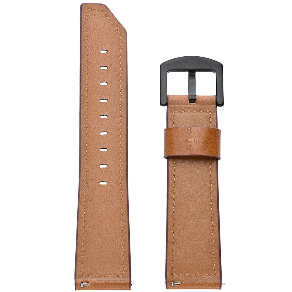 Brown Black Leather Strap for Xiaomi Huami Amazfit GTS / Bip lite / Amazfit GTR Stratos 3 Wrist Band Watchband Bracelet 22 20mm