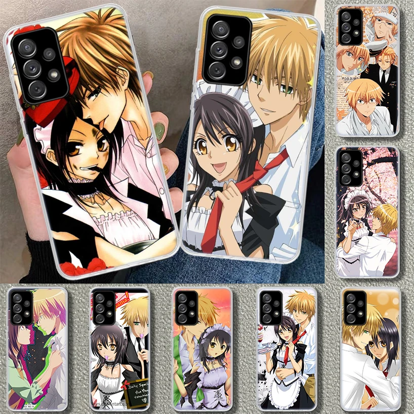 Capa de empregada anime para Samsung Galaxy A51, A71, A50, A70, A40, A30S, A20E, A10, A41, A31, A21S, A11, A01, A6, mais nova caixa de telefone