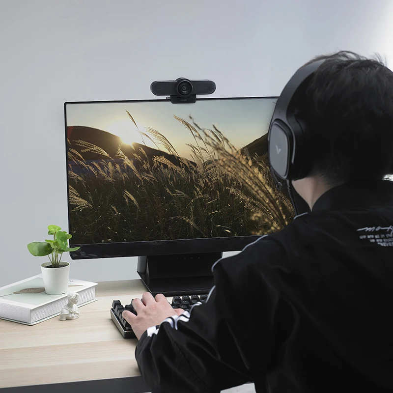 Original Rapoo C500เว็บแคม4K FHD 2160P พร้อม USB2.0พร้อมไมโครโฟนปรับกล้องสำหรับ Live Broadcast PC เดสก์ท็อป