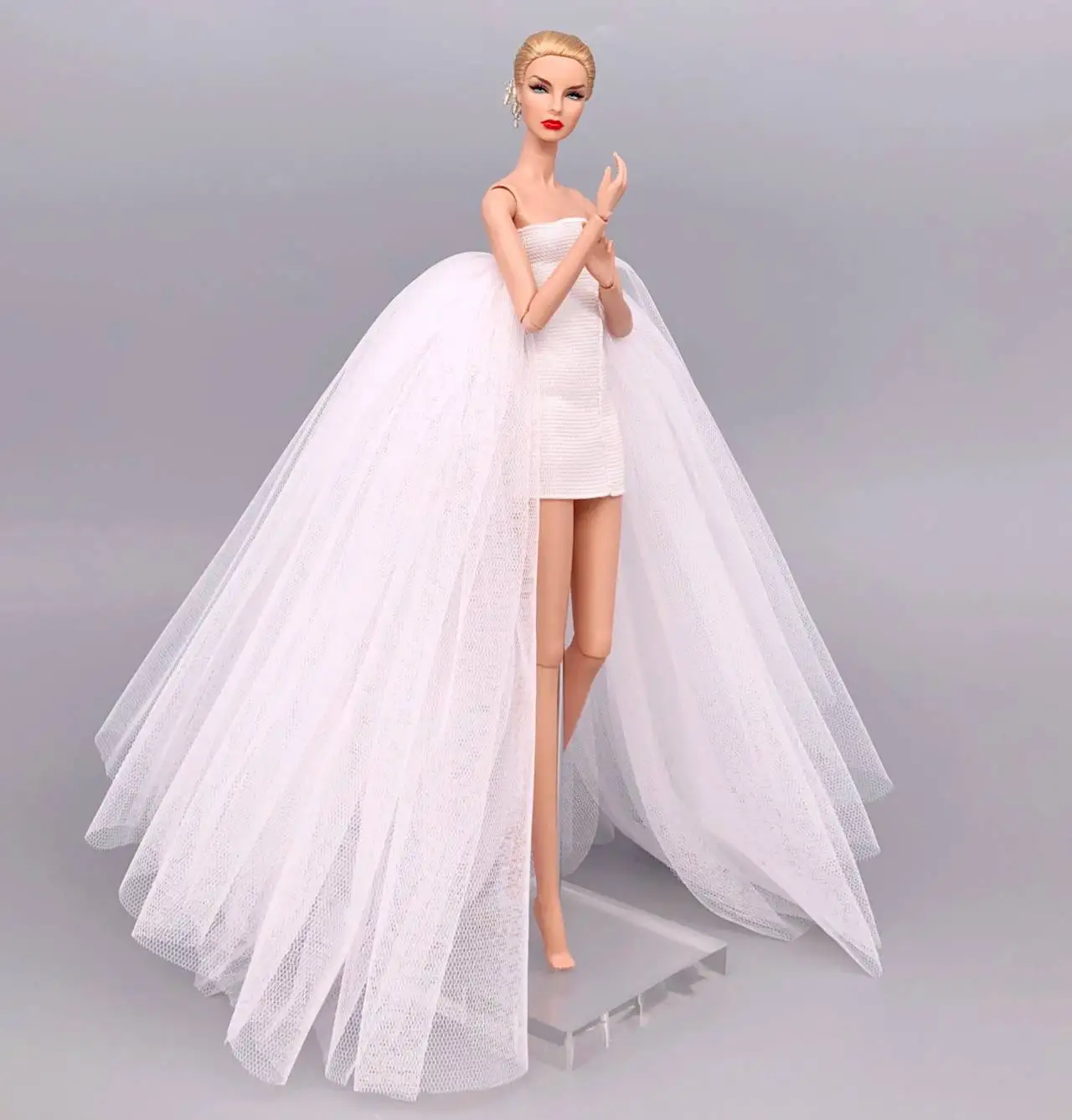 fashion for barbie elegant lady wedding dress for 30cm doll clothes princesa for bjd 1/6 dress long dress accessories