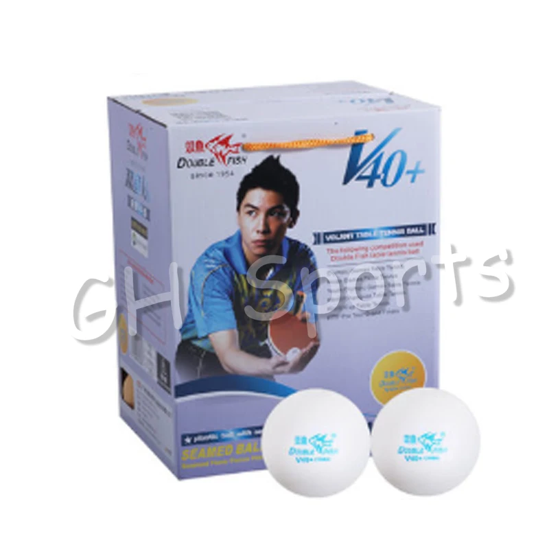 100 Balls Original Double Fish V40+ Table Tennis Ball 1-Star White Orange ABS Plastic Doublefish Ping Pong Balls for Robot