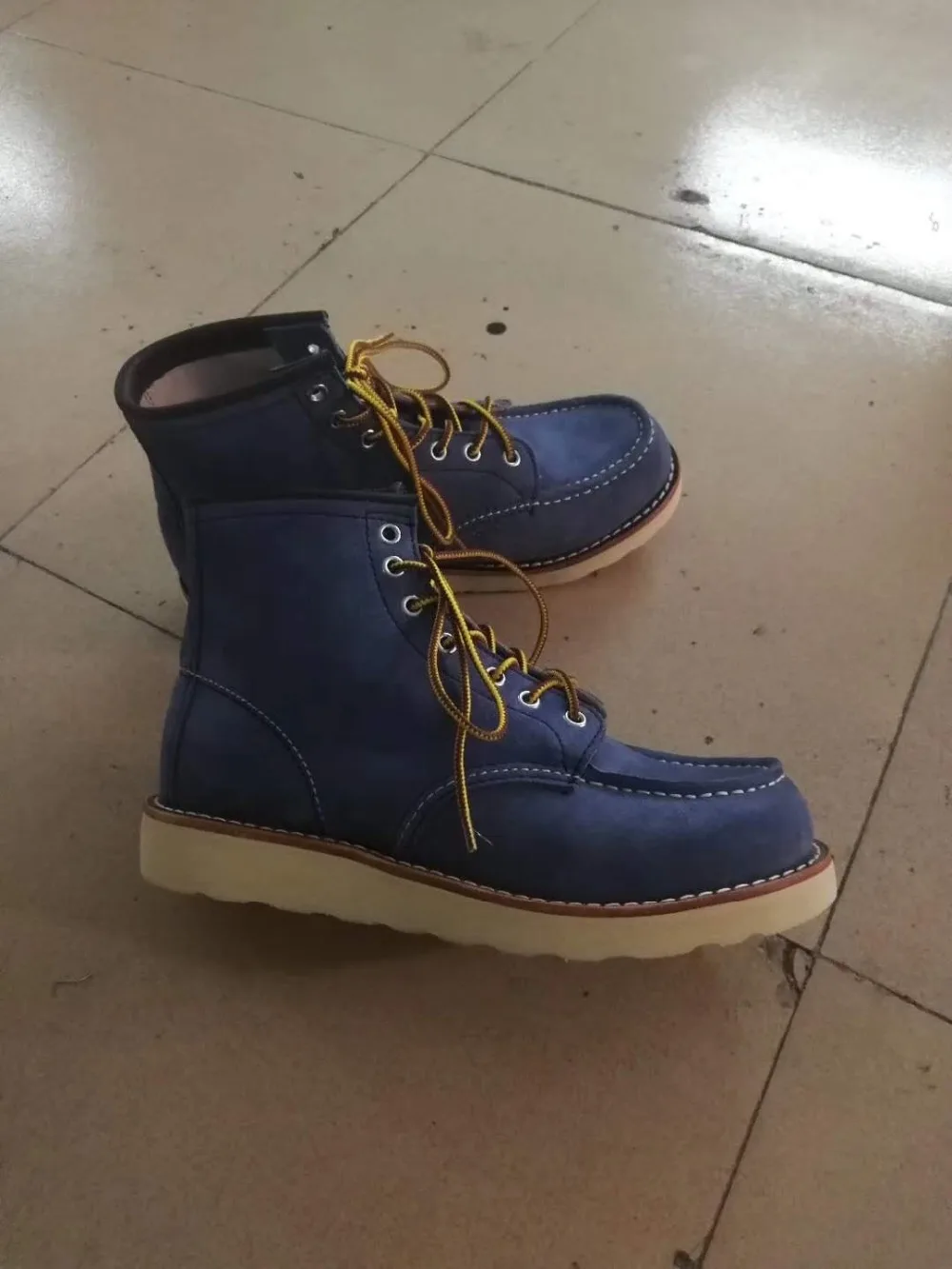 YQF875 Red Tornado Size 35-52 Super Quality Genuine Cowhide Leather Handmade Goodyear Biker Boots Special Colours Custom Made