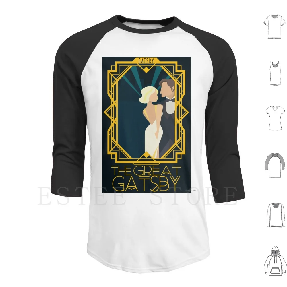 El gran Gatsby Sudadera con capucha de manga larga Gatsby El gran Gatsby Jay Gatsby Daisy Buchanan Nick Carraway Art The Roaring