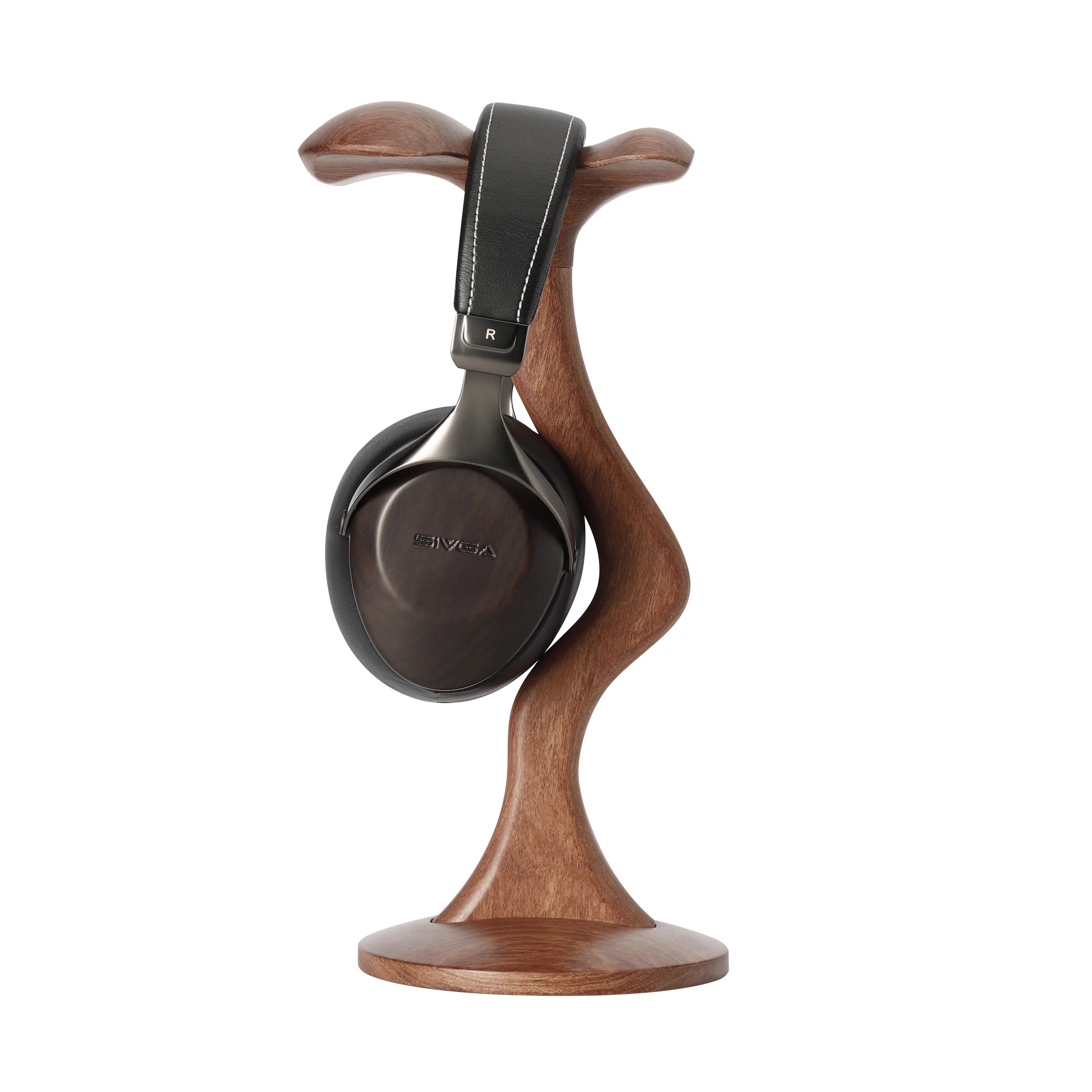 SIVGA ユニバーサル木製ヘッドフォンスタンドヘッドセットホルダーローズウッドヘッドフォンハンガーデスクトップディスプレイラックイヤホンアクセサリー