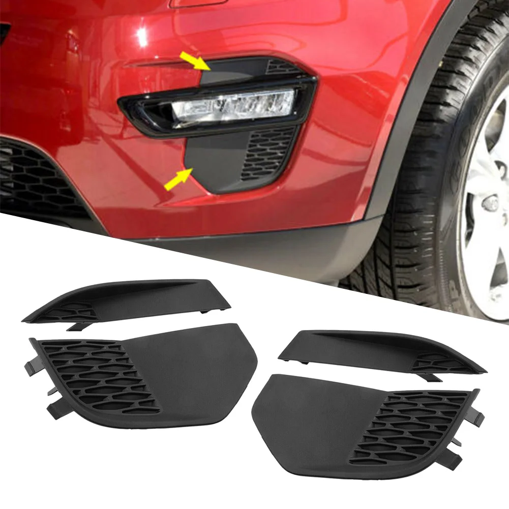 

4x Car Front Bumper Fog Lamp Bezel Cover Decor Trim Left+Right For Land Rover Discovery Sport L550 2015 2016 2017 2018 2019