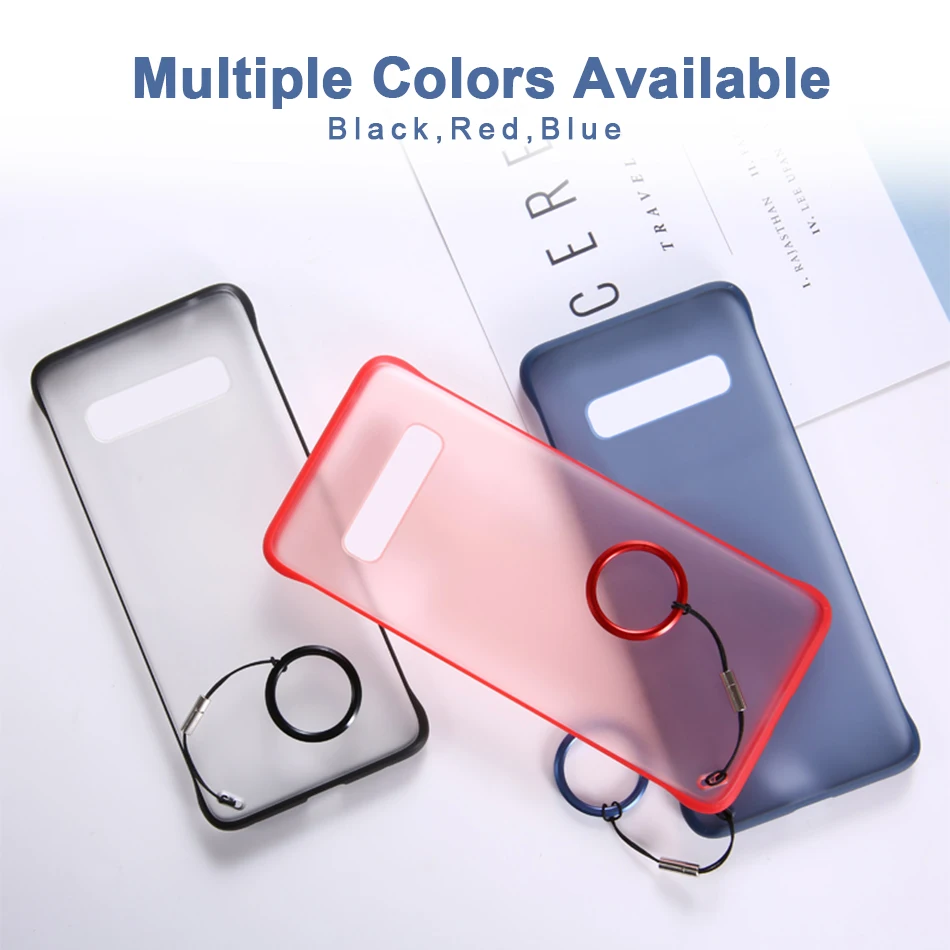 Case For Samsung S10 Plus Case Frameless Ring Transparent slim Shockproof Bumper Back Cover For Samsung Galaxy S10+  Coque