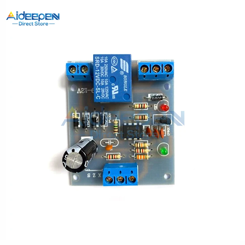 DC/AC 9V-12V 0-10A Automatic Pumping Drainage Water Liquid Level Sensor Control Board Water Shortage Protect Module