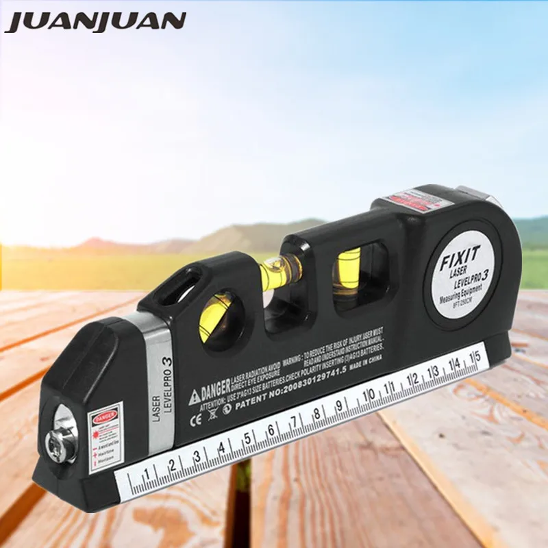 Laser Level Infrared Level Ruler Horizon Vertical Measure 8FT Aligner Standard and Metric Rulers Multipurpose Measure