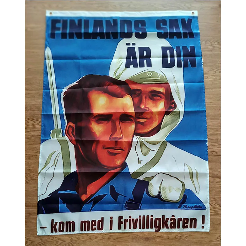 Finlands Sak Ar Din Poster Flag 3ft*5ft (90*150cm) Size Christmas Decorations for Home Flag Banner Indoor Outdoor Decor P5