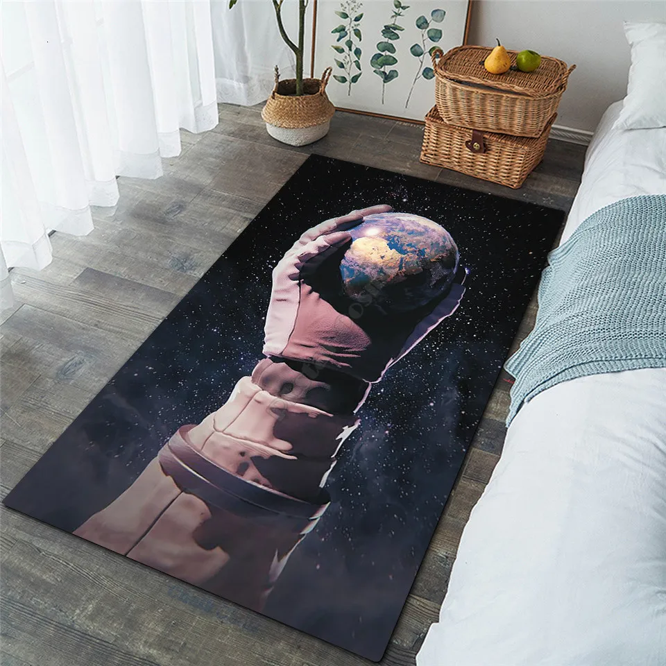 

Galaxy Astronaut Area Rug 3D Printed Non-slip Mat Dining Room Living Room Soft Bedroom Carpet 07