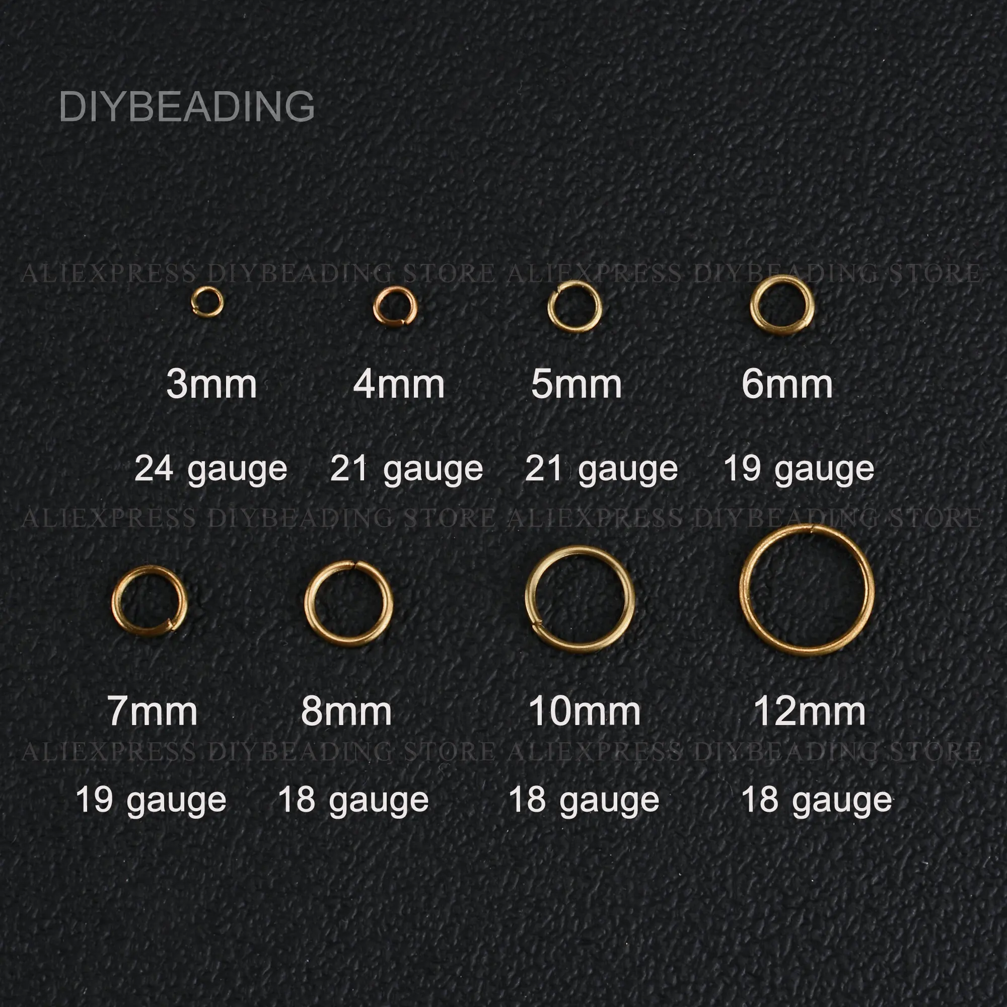10-500g Brass Jump Rings Bulk Wholesale 3mm 4mm 5mm 6mm 7mm 8mm 10mm Open Jumpring Finding for Jewelry Making (24 21 18 19Gauge)