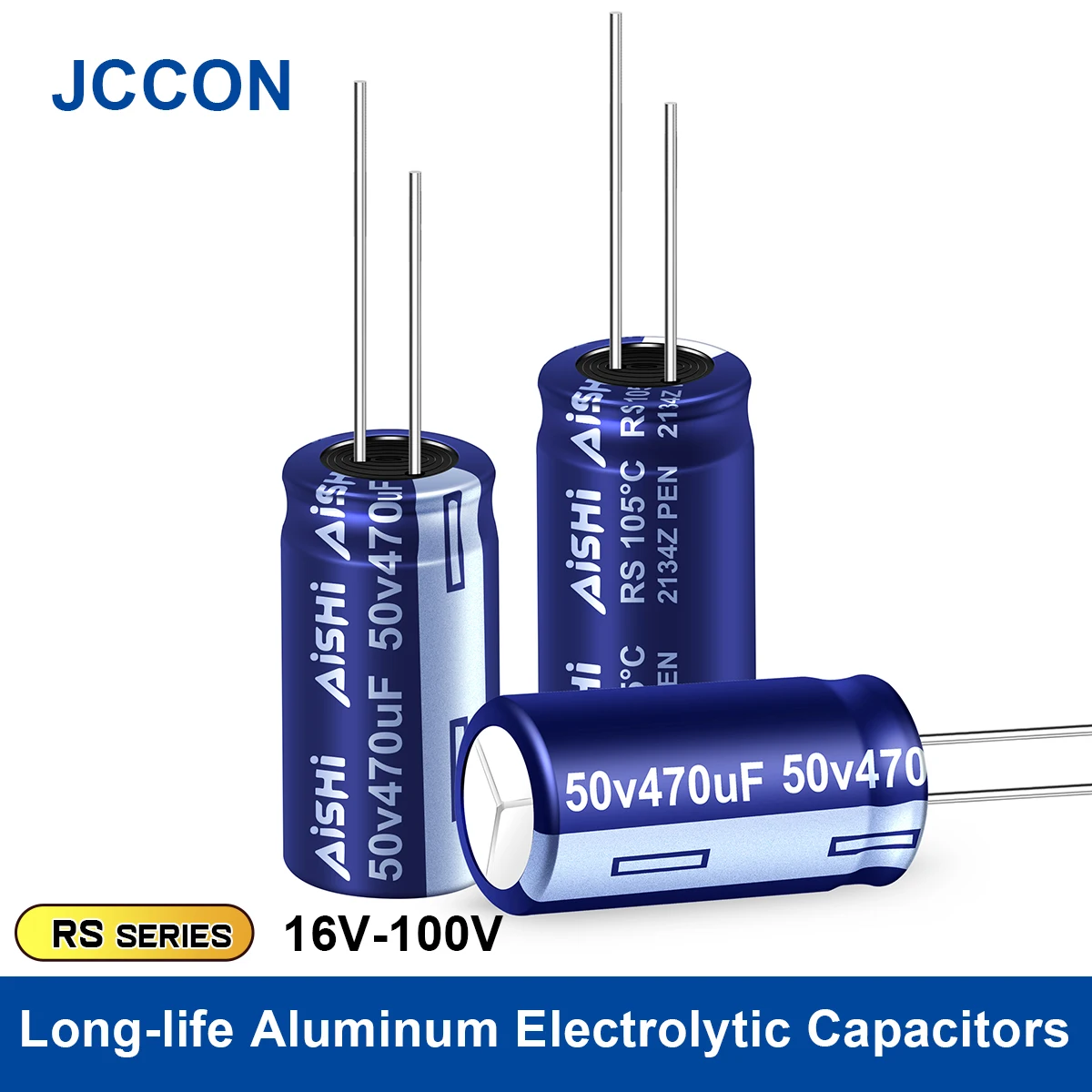 

20Pcs AISHI Aluminum Electrolytic Capacitor High Frequency Low ESR Capacitors 16V 25V 35V 50V 7000Hours Long Service Life