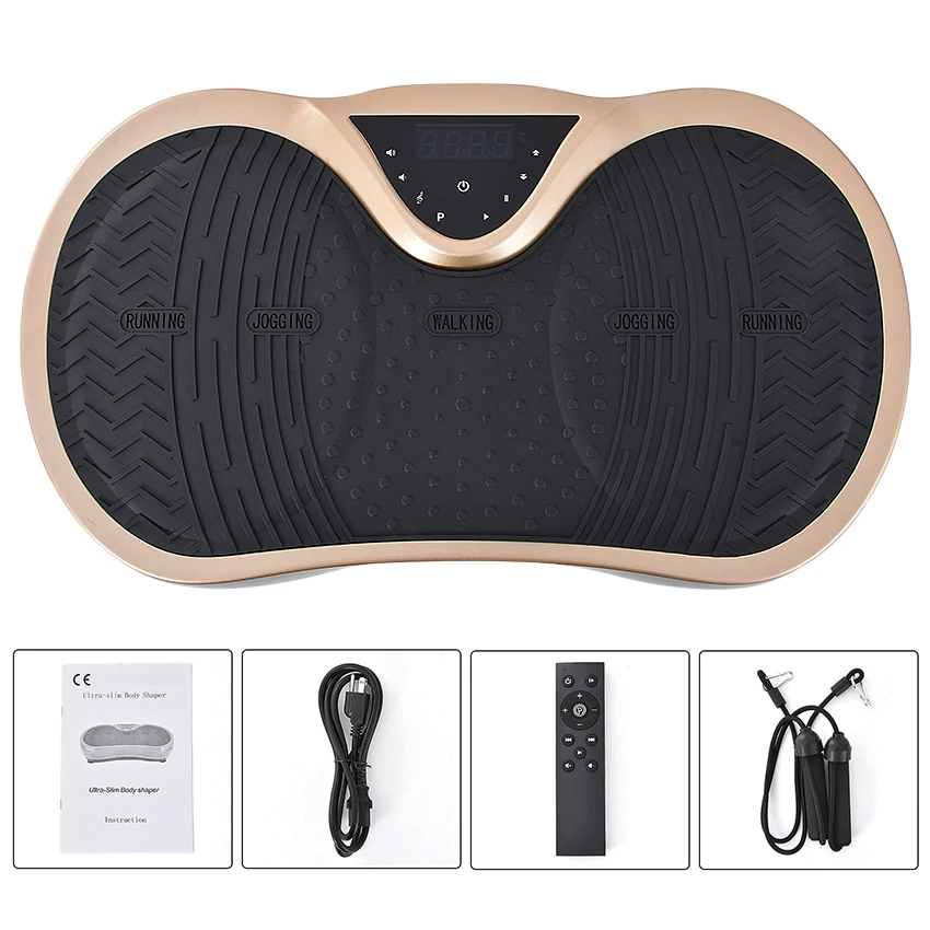 Ultra-thin Exercise Fitness Slim Vibration Machine Trainer Plate Platform Body Shaper Remote Control Fat Burning Shaking Machine